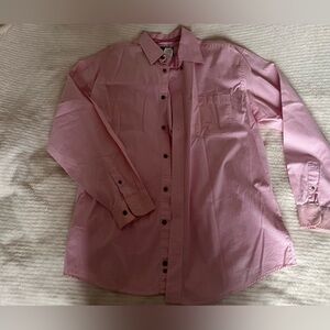 Wrangler Tough Enough to Wear Pink Checkered Western Shirt